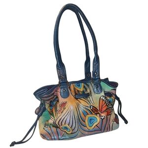Anuschka Hand Painted Leather Shoulder Bag
